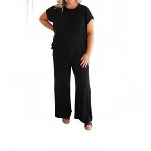 NEW GILLI casual comfort loungwear set in black